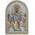 Ікона Святий Спірідон Триміфунтський 5х7см срібна  на пластику покрита ємалью