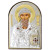Ікона Св. Спірідон 4,2х5,8см срібна  на пластику арковоЇ форми