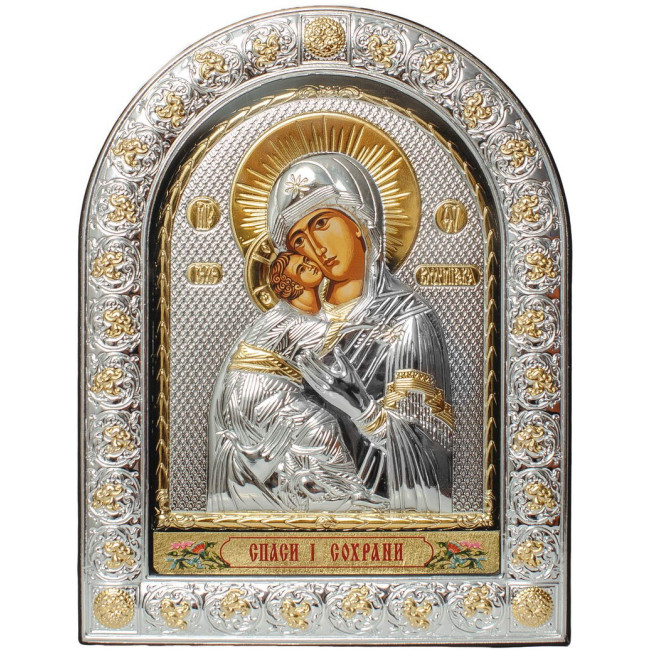 Ікони на весілля Ісус Христос і Вишгородська Богородиця 21,5х16,5см EPZ4-001-7AG-BR/P Вінчальні Ікони