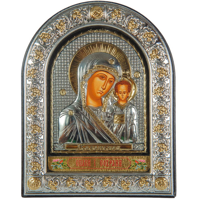 Ікони на весілля Ісус Христос і Казанська Божа Матір 15,5x12см EPZ3-001-4AG-BR/P Вінчальні Ікони