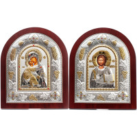 Спаситель Иисус и Владимирская  Божья Матерь 29х24см