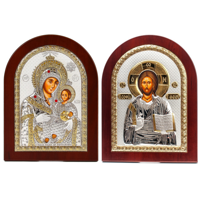 Ікони на весілля Ісус Христос і Вифлеємська Богородиця 20х25см MA/E1107-09AX Вінчальні Ікони
