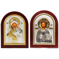 Ісус Христос і Вишгородська Богородиця 15х19см
