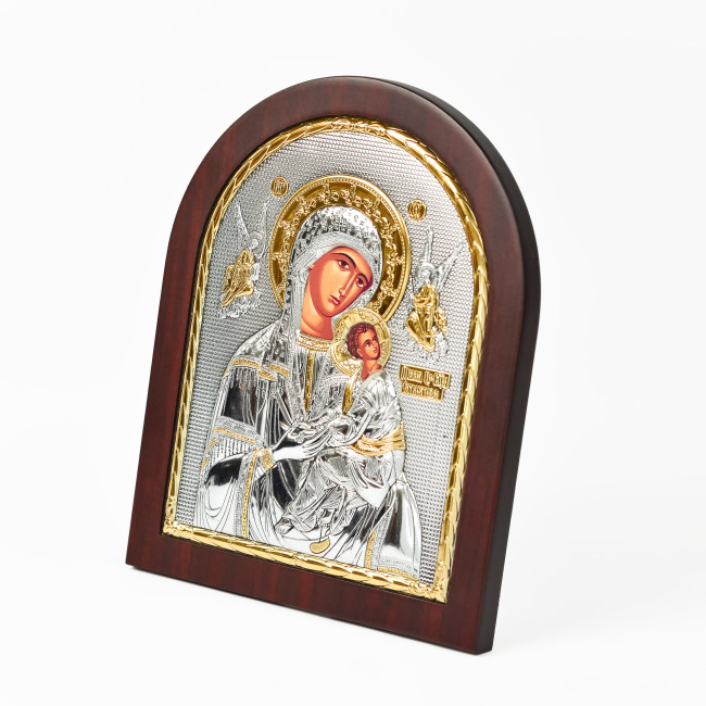 Ікони на весілля Ісус Христос і Богородиця Неустанної Помочі 10,7х12,8см EP3-001-8XAG/P Вінчальні Ікони