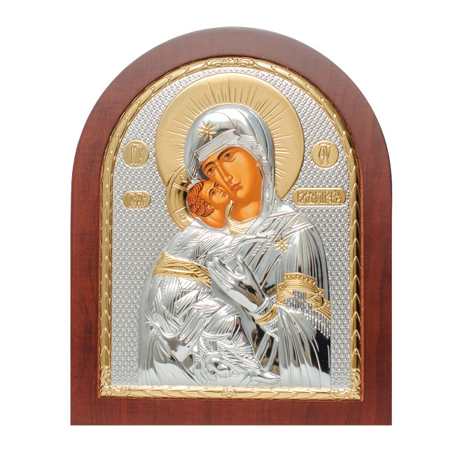 Ікони на весілля Ісус Христос і Вишгородська Богородиця 14,7х18см EP4-001-7XAG/P Вінчальні Ікони