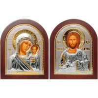 Ісус Христос і Казанська Божа Матір 10,7х12,8см