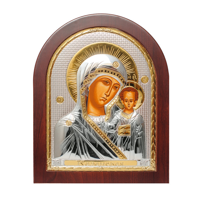 Ікони на весілля Ісус Христос і Казанська Божа Матір 10,7х12,8см EP3-001-4XAG/P Вінчальні Ікони