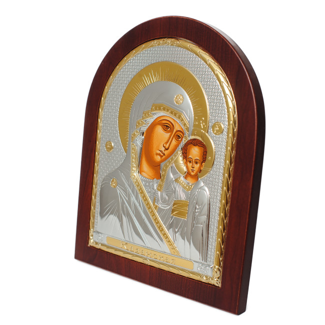 Ікони на весілля Ісус Христос і Казанська Божа Матір 10,7х12,8см EP3-001-4XAG/P Вінчальні Ікони