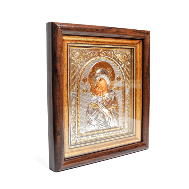 Венчальная Пара Икон Иисуса Христа и Владимирская  Божья Матерь 30,5х28,5см Иконы на Свадьбу EP515-001-7KZ/P