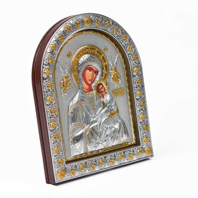 Ікони на весілля Ісус Христос і Богородиця Неустанної Помочі 26х21см EPZ5-001-8AG-BR/P Вінчальні Ікони