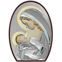 Срібна Ікона Божа Матір Годувальниця 9,5x12,5см MA/E907/4-C