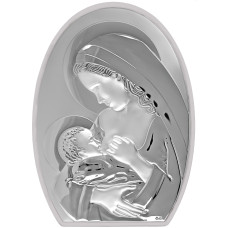 Срібна Ікона Божа Матір Годувальниця 16,5x22,5см MA/E907/3WH