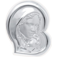 Срібна Ікона Мадонна з Немовлям 13x15см MA/E905/4WH