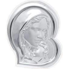 Срібна Ікона Мадонна з Немовлям 21x24см MA/E905/3WH