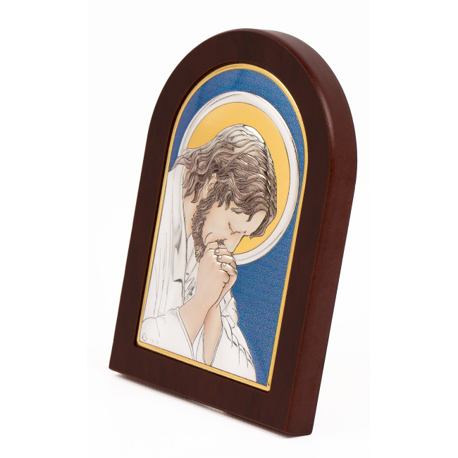 Молитва Ісуса 15x21см срібна італійська ікона MA/E1125BX-B