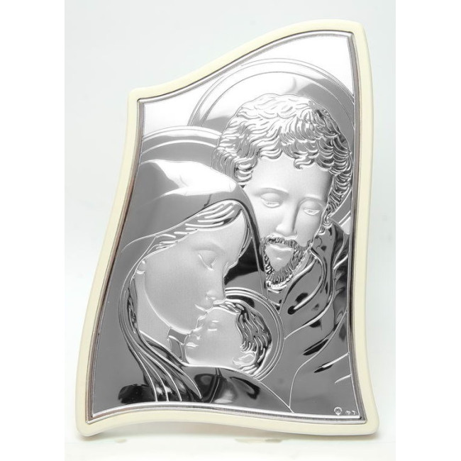 Свята Родина 26,5x34,5см срібна італійська ікона MA/E904/1WH