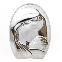 Срібна Ікона Божа Матір з Ісусом 26,5x34,5см MA/E902/1WH