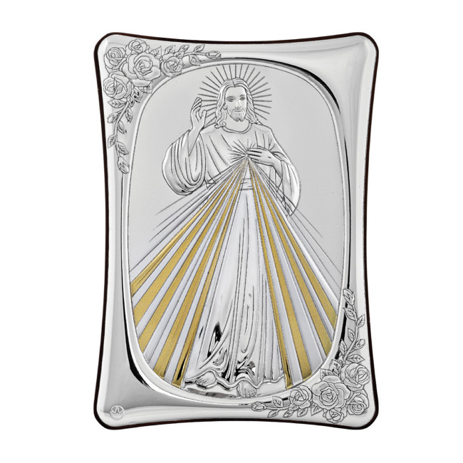 Божье Милосердия 5x6,5см серебряная итальянская икона MB/E985/5X