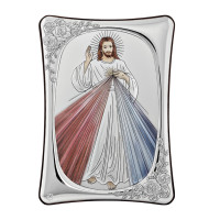 Серебряная Икона Иисуса Божье Милосердия 15X21см MB/E985/2-C