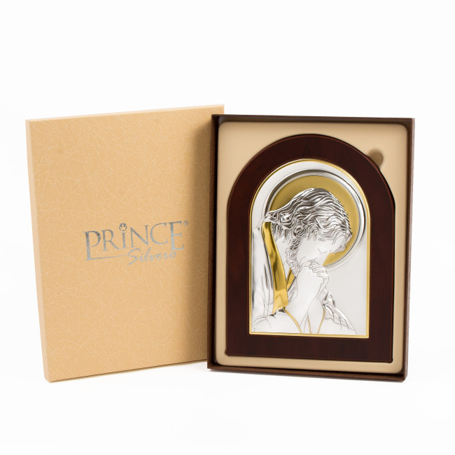 Молитва Ісуса 10x14см срібна італійська ікона MA/E1125DX