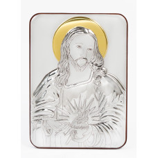 Срібна Ікона Пресвяте Серце Ісуса 15X21см MB/E982/2X