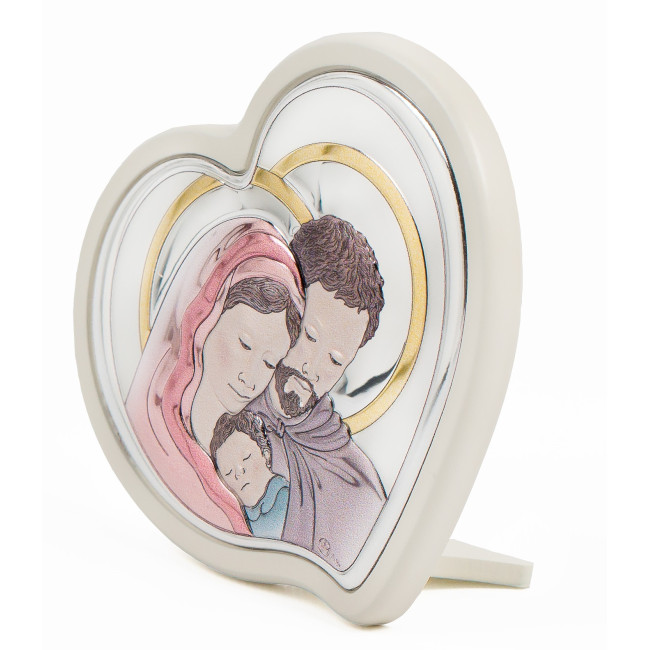 Свята Родина 16,5x22,5см срібна італійська ікона MA/E909/3WH-C