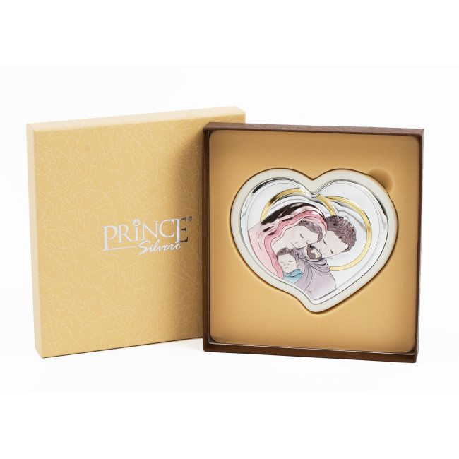 Свята Родина 16,5x22,5см срібна італійська ікона MA/E909/3WH-C