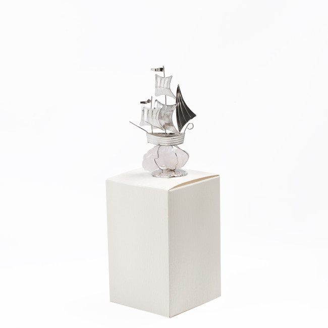 Срібний Парусник з Кварцом h 13cm NF/116/5