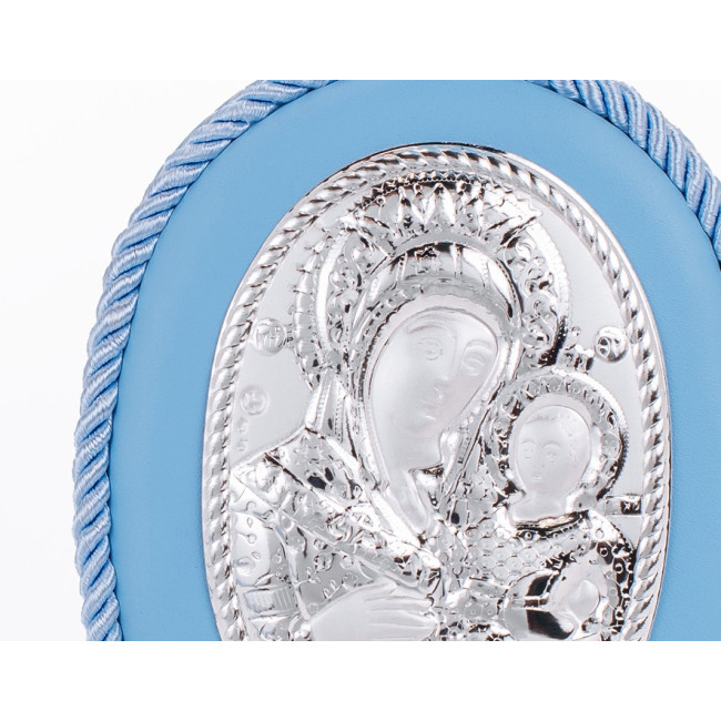 Детская икона Вифлеемская Богородица 10х12,5см MA/DM603-LC на синий подушечке с музыкой для мальчика