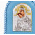 Кікська Милостива Божа Матір 8x10смдитяча іконка на синій подушечці для хлопчика MA/D1121E-C
