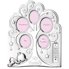 Фоторамка колаж Срібна 25х30см для дівчинки