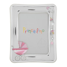 Рамка для фото 20х24 для дівчинки срібна