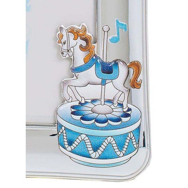 Фоторамка Дитяча 20х24 в сріблі з  позолотою для хлопчика MA/300B-C