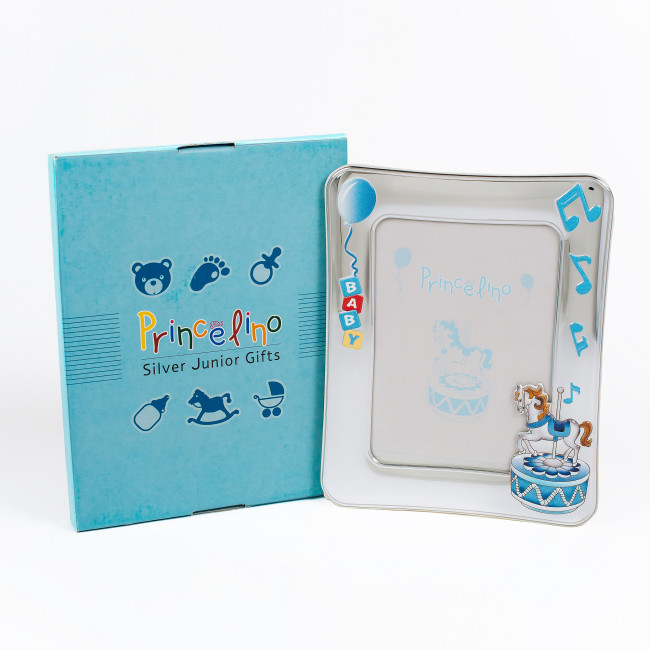 Фоторамка Дитяча 20х24 в сріблі з  позолотою для хлопчика MA/300B-C
