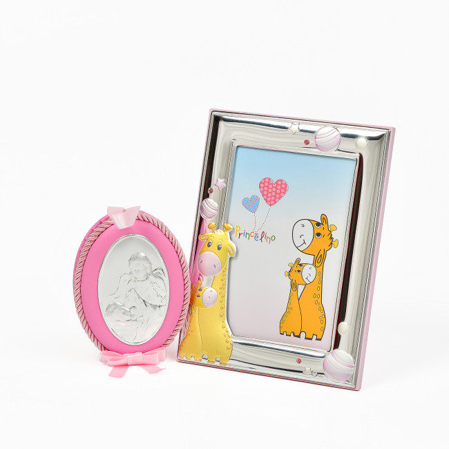 Подарочний набрі дівчинці фоторамка 13х17см з іконкою на подушечці 8x10см