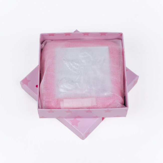 Икона Ангела Хранителя для ребенка 10,5х10,5см MA/DM607-LR на розовой подушечке с музыкой для девочки