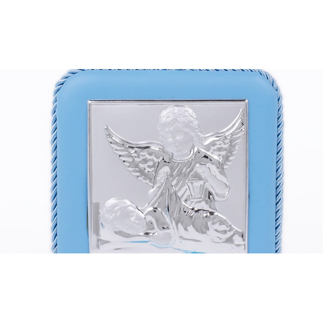 Икона Ангела Хранителя для ребенка 10,5х10,5см MA/DM607-LC на синий подушечке музыкальная для мальчика