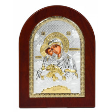 Почаївська Ікона Божої Матері 15x21см аркової форми на дереві