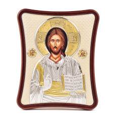 Ікона Ісуса Христа 15x20см на дерев'яному витягнутому кіоті з позолотою