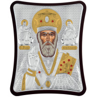 Миколай Чудотворець 12x15см на дерев'яному витягнутому кіоті 