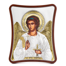Икона Ангела Хранителя 15х20см на деревяном вытянутом киоте 