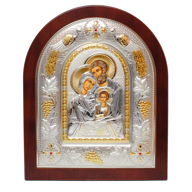 Ікона Святе Сімейство 18x22см аркової форми на дереві