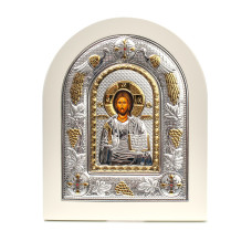 Ікона Ісуса Христа 24x29см аркової форми на білому дереві