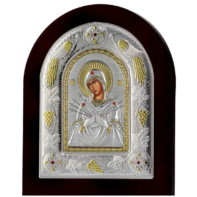 Семистрільна Ікона 18x22см аркової форми на дереві
