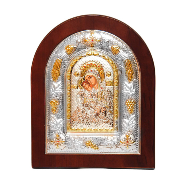 Кікська Ікона Божої Матері 24x29см аркової форми на дереві