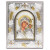 Казанська Ікона Божої Матері 14x18x3см в срібній прямокутній рамці з позолотою під склом