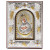 Остробрамська Ікона Божої Матері 14x18x3см в срібній прямокутній рамці з позолотою під склом