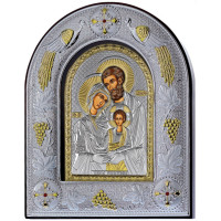 Святе Сімейство 12х14см аркової форми на білій шкірі