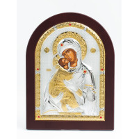 Вишгородська Ікона Божої Матері 20х25см аркової форми на дереві