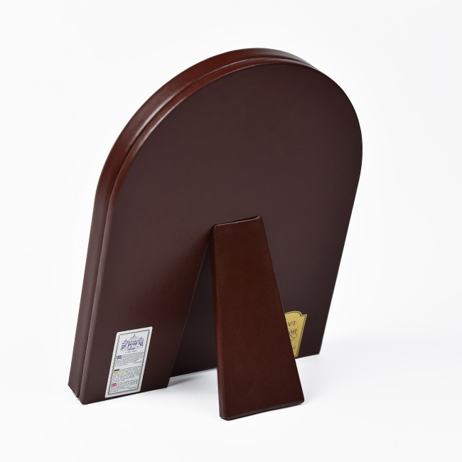 Вифлеємська  Ікона Божої Матері 21х26см під склом аркової форми в шкірі EPZ5-021AG-BR/P